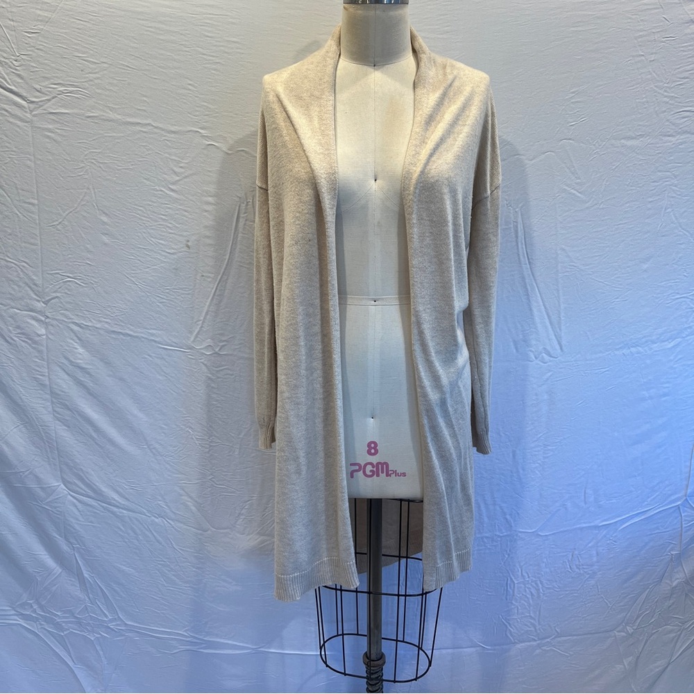 H&M Cream Cardigan Sweater Lightweight Knit